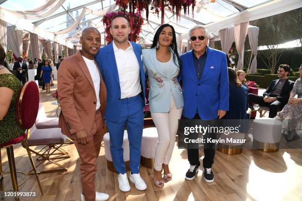 Tyran Tata Smith, Michael Rubin , Roc Nation COO Desiree Perez and Robert Kraft attend 2020 Roc Nation THE BRUNCH on January 25, 2020 in Los Angeles,...