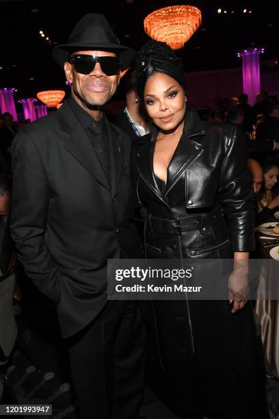 Jimmy Jam and Janet Jackson attend the Pre-GRAMMY Gala and GRAMMY Salute to Industry Icons Honoring Sean "Diddy" Combs on January 25, 2020 in Beverly...