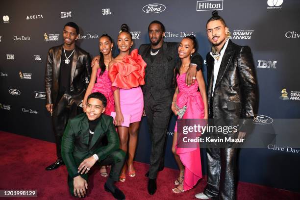 Christian Casey Combs, Jessie James Combs, Justin Dior Combs, Chance Combs, Sean "Diddy" Combs, D'Lila Star Combs, and Quincy Taylor Brown attend the...