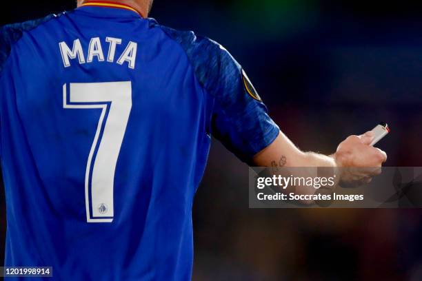 Lighter during the UEFA Europa League match between Getafe v Ajax at the Coliseum Alfonso Perez on February 20, 2020 in Getafte Spain