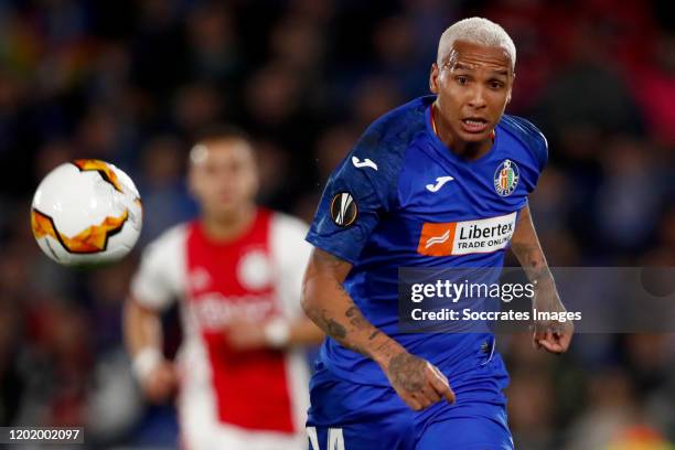 Deyverson of Getafe during the UEFA Europa League match between Getafe v Ajax at the Coliseum Alfonso Perez on February 20, 2020 in Getafte Spain