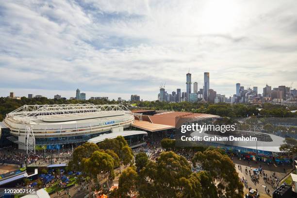 General view on day seven of the 2020 Australian Open at Melbourne Park on January 26, 2020 in Melbourne, Australia.