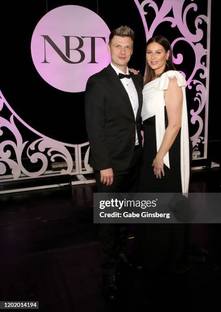 Singer Nick Carter of Backstreet Boys and his wife Lauren Carter attend the 36th annual Black and White Ball honoring Nevada Ballet Theatre's 2020...