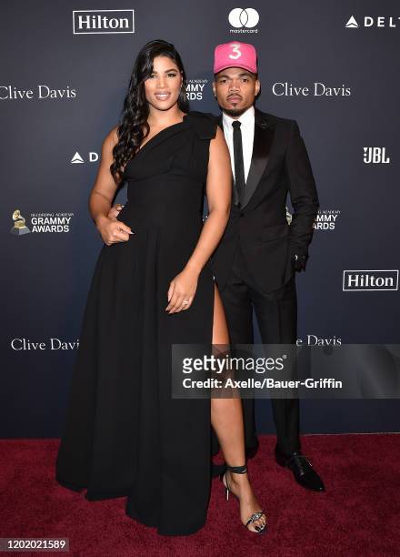 Kirsten Corley and Chance the Rapper attend the Pre-GRAMMY Gala and GRAMMY Salute to Industry Icons Honoring Sean "Diddy" Combs at The Beverly Hilton...