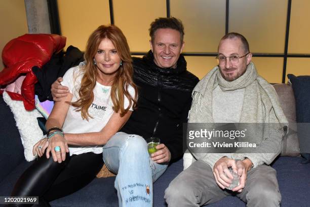 Roma Downey, Mark Burnett and Darren Aronofsky attend the Bootsy Bellows Pop Up celebrating XTR at Lateral at WarnerMedia Lodge: Elevating...