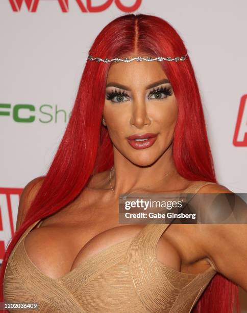 Adult film actress Nicolette Shea attends the 2020 Adult Video News Awards at The Joint inside the Hard Rock Hotel & Casino on January 25, 2020 in...