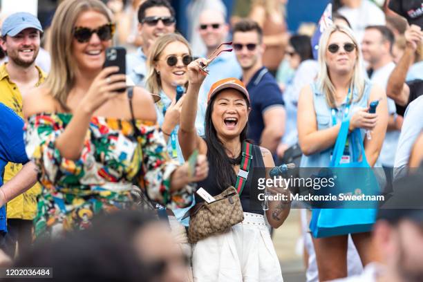 Crowds enjoy the atmosphere on day seven of the 2020 Australian Open at Melbourne Park on January 26, 2020 in Melbourne, Australia.