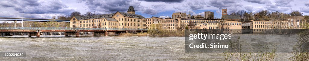 Alte Papier Mills HDR Panorama von Appleton, Wisconsin