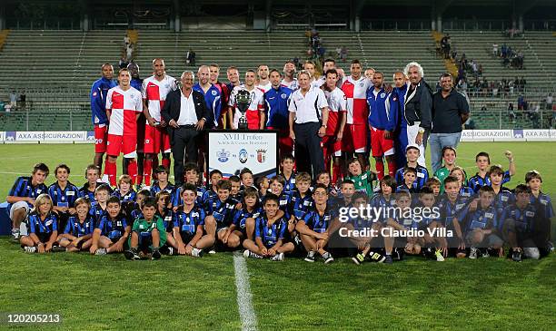 Players of Queen Park Rangers celebrates after winning the Bortolotti Trophy final match against Atalanta and SC Braga at Stadio Atleti Azzurri...