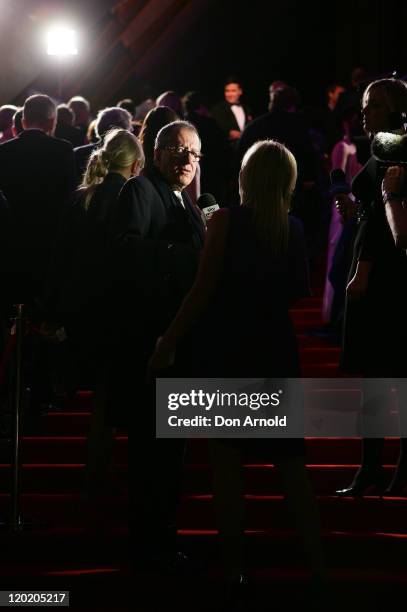 Geoffrey Rush arrives at the 2011 Helpmann Awards at the Sydney Opera House on August 1, 2011 in Sydney, Australia.