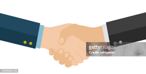 handshake von geschäftspartnern. business handshake. erfolgreicher deal. - hände schütteln stock-grafiken, -clipart, -cartoons und -symbole