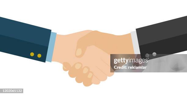 handshake of business partners. business handshake. successful deal. - handshake isolated stock illustrations