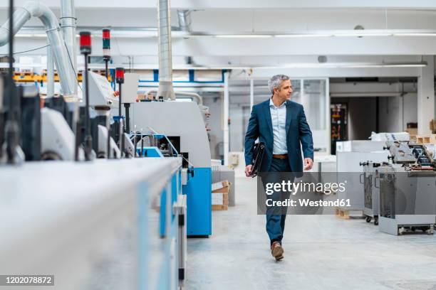 businessman walking in a factory - looking around stock pictures, royalty-free photos & images