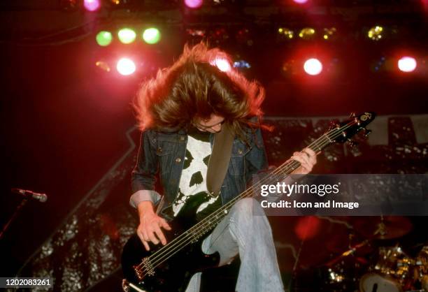American songwriter and former bass player member with Metallica, Cliff Burton , performs at the Royal Oak Music Theatre in Royal Oak, MI on February...
