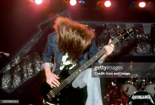 American songwriter and former bass player member with Metallica, Cliff Burton , performs at the Royal Oak Music Theatre in Royal Oak, MI on February...