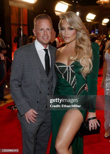 Adult film producer/director Jules Jordan and adult film actress/director Alexis Texas attend the 2020 Adult Video News Awards at The Joint inside...