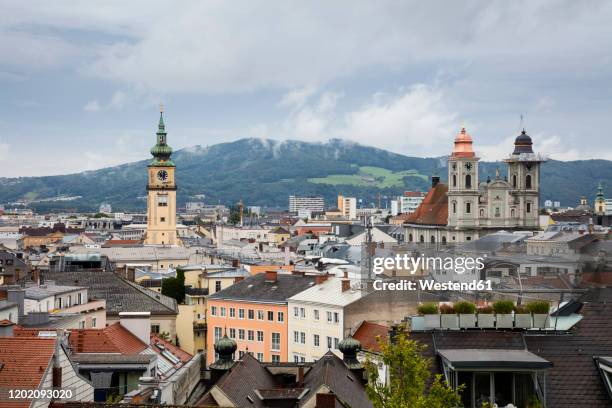 austria, upper austria, linz, citysape - linz stock pictures, royalty-free photos & images