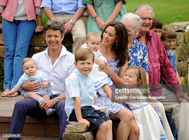 Queen Margrethe II, Prince Consort Henrik of Denmark, Crown Prince Frederik and Crown Princess Mary , Princess Isabella, Prince Christian, Prince...