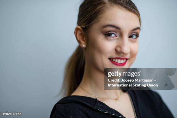 Alexia Paganini of Switzerland poses ahead of the Gala Exhibition during day 5 of the ISU European Figure Skating Championships at on January 26,...
