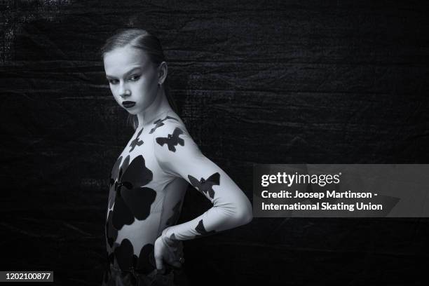 Eva Lotta Kiibus of Estonia poses ahead of the Gala Exhibition during day 5 of the ISU European Figure Skating Championships at on January 26, 2020...