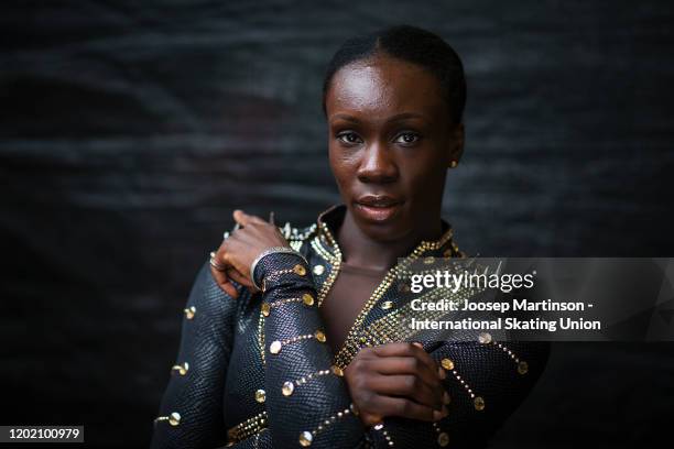 Mae Berenice Meite of France poses ahead of the Gala Exhibition during day 5 of the ISU European Figure Skating Championships at on January 26, 2020...