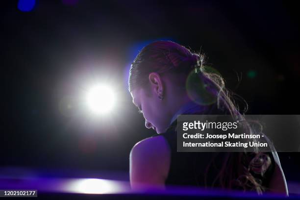 Alena Kostornaia of Russia performs in the Gala Exhibition during day 5 of the ISU European Figure Skating Championships at Steiermarkhalle on...