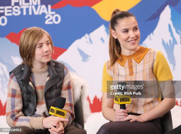 Charlie Shotwell and Oona Roche of 'The Nest' attend the IMDb Studio at Acura Festival Village on location at the 2020 Sundance Film Festival – Day 3...