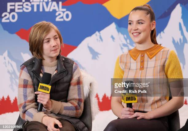 Charlie Shotwell and Oona Roche of 'The Nest' attend the IMDb Studio at Acura Festival Village on location at the 2020 Sundance Film Festival – Day 3...