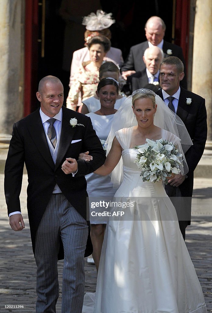 England rugby player Mike Tindall (Front