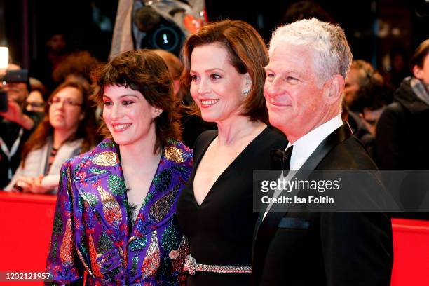 Actress Sigourney Weaver with her daughter Charlotte Simpson and her husband Jim Simpson arrive for the opening ceremony and "My Salinger Year"...