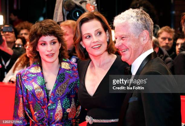 Actress Sigourney Weaver with her daughter Charlotte Simpson and her husband Jim Simpson arrive for the opening ceremony and "My Salinger Year"...