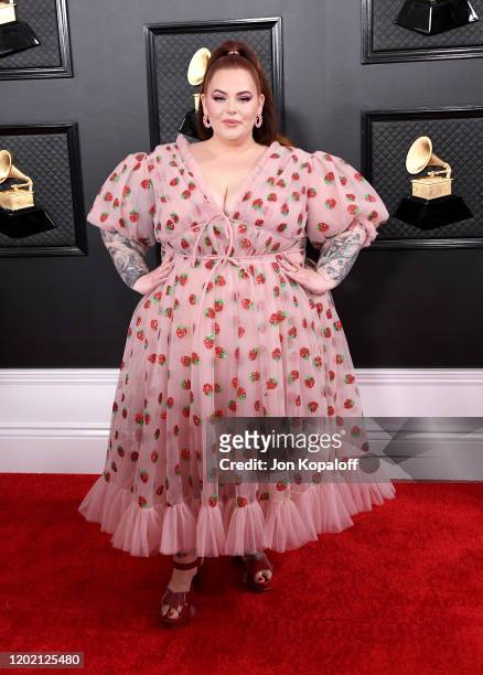 Tess Holliday attends the 62nd Annual GRAMMY Awards at Staples Center on January 26, 2020 in Los Angeles, California.