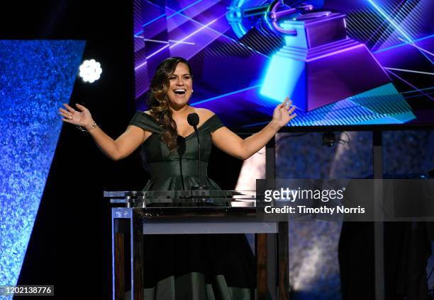 Kimie Miner onstage during the 62nd Annual GRAMMY Awards Premiere Ceremony at Microsoft Theater on January 26, 2020 in Los Angeles, California.