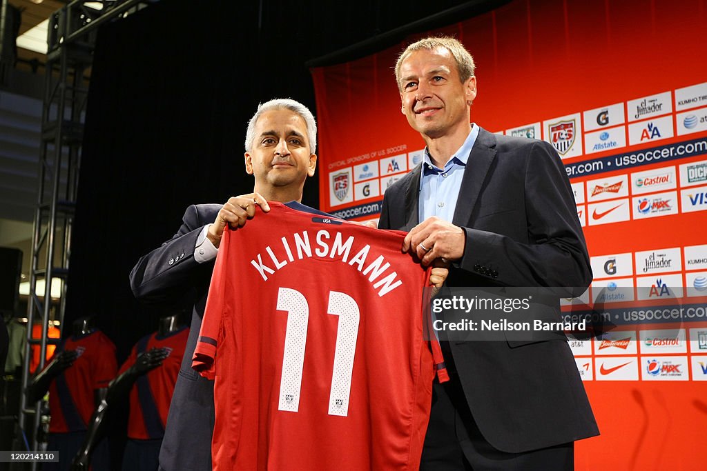US Men's Soccer Team Introduce Jurgen Klinsmann As Head Coach