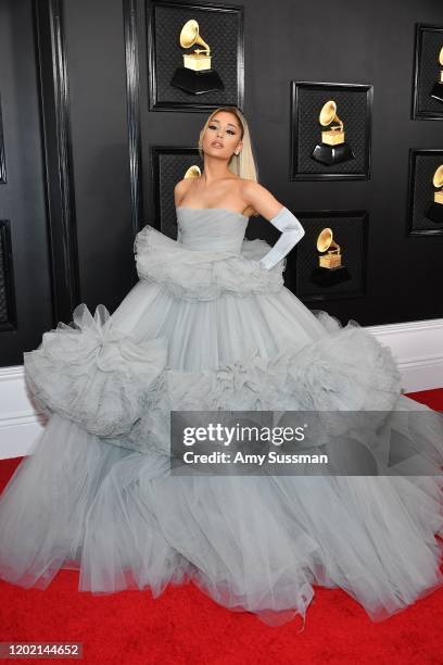 Ariana Grande attends the 62nd Annual GRAMMY Awards at Staples Center on January 26, 2020 in Los Angeles, California.