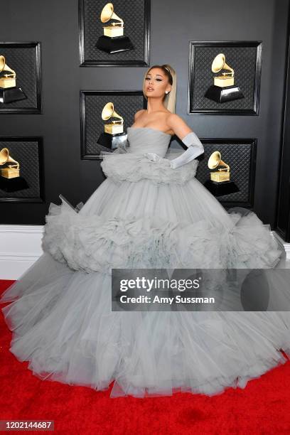 Ariana Grande attends the 62nd Annual GRAMMY Awards at Staples Center on January 26, 2020 in Los Angeles, California.