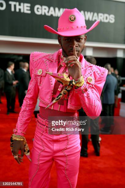 Lil Nas X attends the 62nd Annual GRAMMY Awards at STAPLES Center on January 26, 2020 in Los Angeles, California.