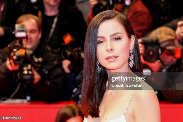 German singer Lena Meyer Landrut arrives for the opening ceremony and "My Salinger Year" premiere during the 70th Berlinale International Film...