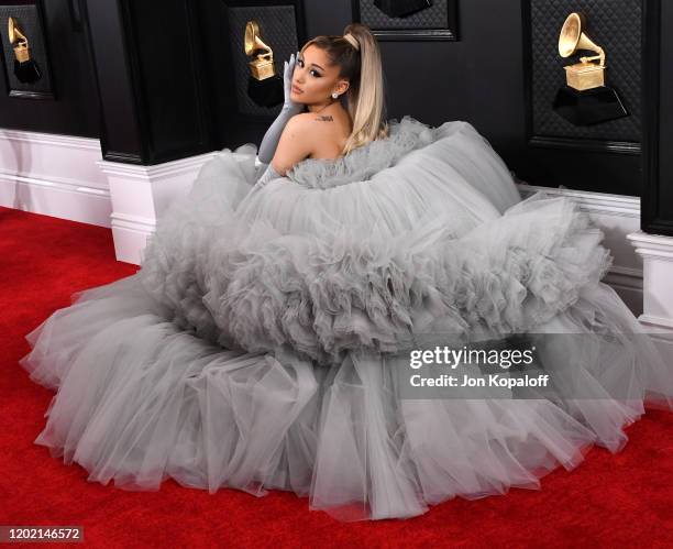 Ariana Grande attends the 62nd Annual GRAMMY Awards at Staples Center on January 26, 2020 in Los Angeles, California.