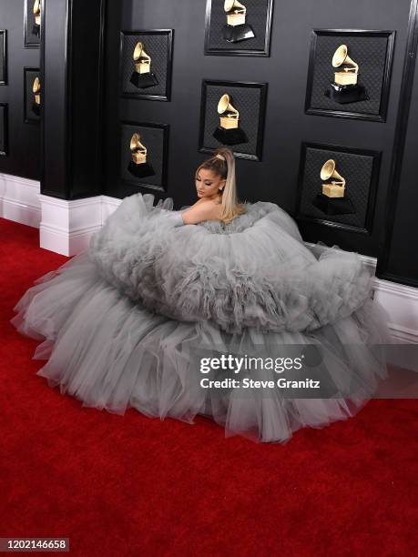 Ariana Grande attends the 62nd Annual GRAMMY Awards at Staples Center on January 26, 2020 in Los Angeles, California.