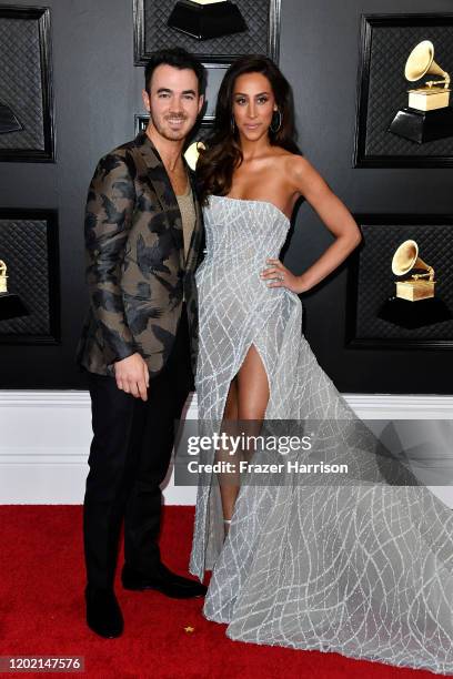 Kevin Jonas of music group Jonas Brothers and Danielle Jonas attend the 62nd Annual GRAMMY Awards at STAPLES Center on January 26, 2020 in Los...