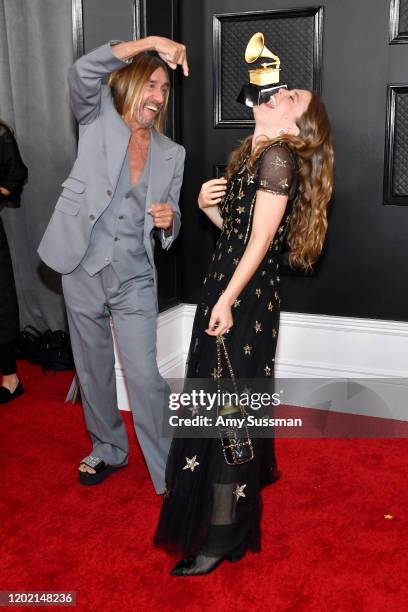 Iggy Pop and Maggie Rogers attend the 62nd Annual GRAMMY Awards at Staples Center on January 26, 2020 in Los Angeles, California.