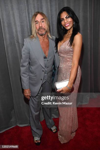 Iggy Pop and Nina Alu attends the 62nd Annual GRAMMY Awards at STAPLES Center on January 26, 2020 in Los Angeles, California.