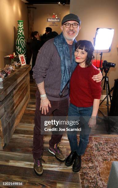 Laurent Bouzereau and Natasha Gregson Wagner of "Natalie Wood: What Remains Behind" stop by TheWrap Studio sponsored by Heineken at Sundance Film...