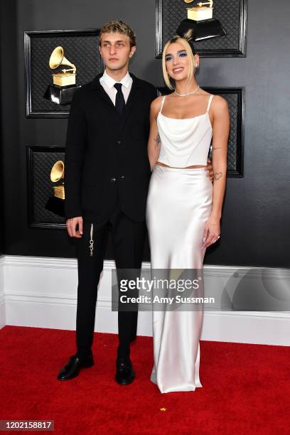 Anwar Hadid and Dua Lipa attend the 62nd Annual GRAMMY Awards at Staples Center on January 26, 2020 in Los Angeles, California.