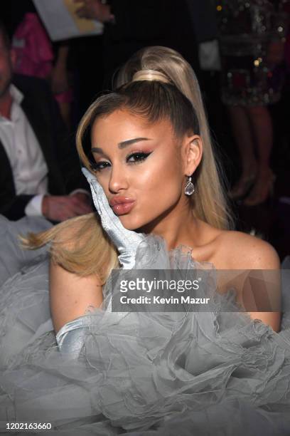 Ariana Grande during the 62nd Annual GRAMMY Awards at STAPLES Center on January 26, 2020 in Los Angeles, California.