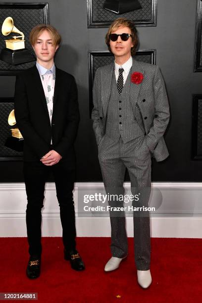 Cosimo Henri and Beck attend the 62nd Annual GRAMMY Awards at STAPLES Center on January 26, 2020 in Los Angeles, California.