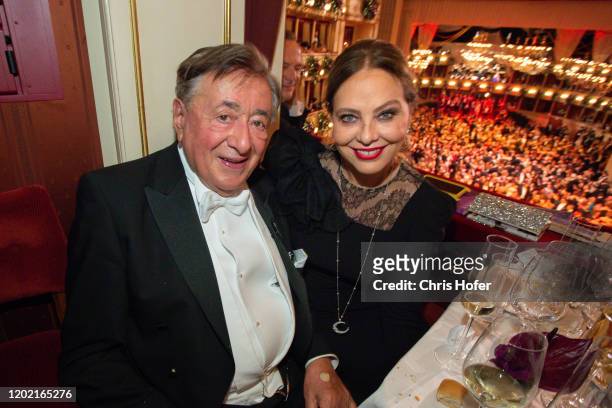 Richard Lugner and Ornella Muti during the Opera Ball Vienna at Vienna State Opera on February 20, 2020 in Vienna, Austria.