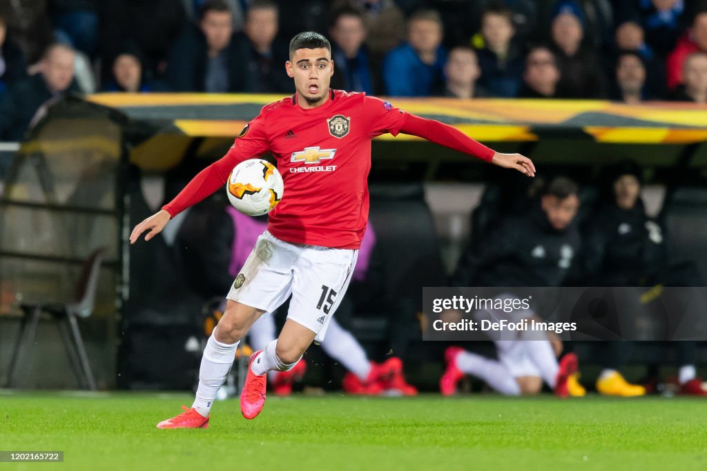 Club Brugge v Manchester United - UEFA Europa League Round of 32: First Leg