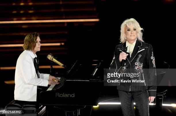 Brandi Carlile and Tanya Tucker perform onstage during the 62nd Annual GRAMMY Awards at STAPLES Center on January 26, 2020 in Los Angeles, California.